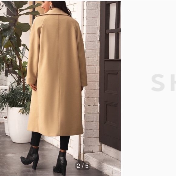 NWT ZARA Wool Coat Light Camel XXL Blogger’s Fav - Picture 4 of 12